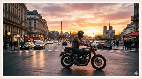 Accident de trajet moto