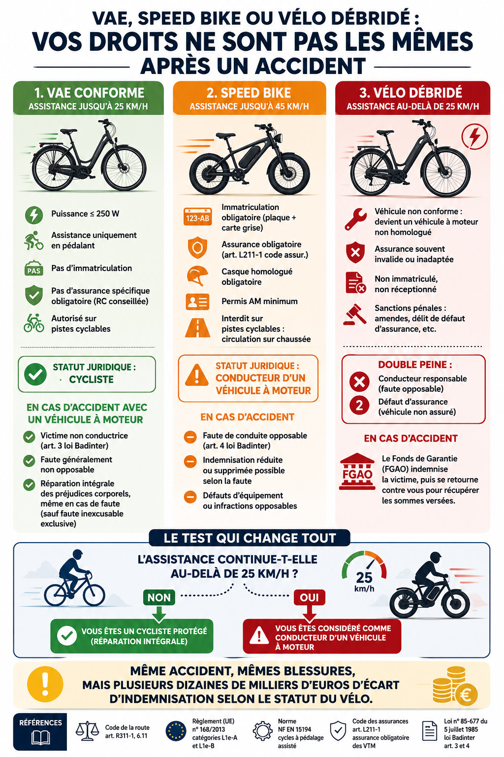 VAE et Speed Bike ou v&eacute;lo d&eacute;brid&eacute; infographie