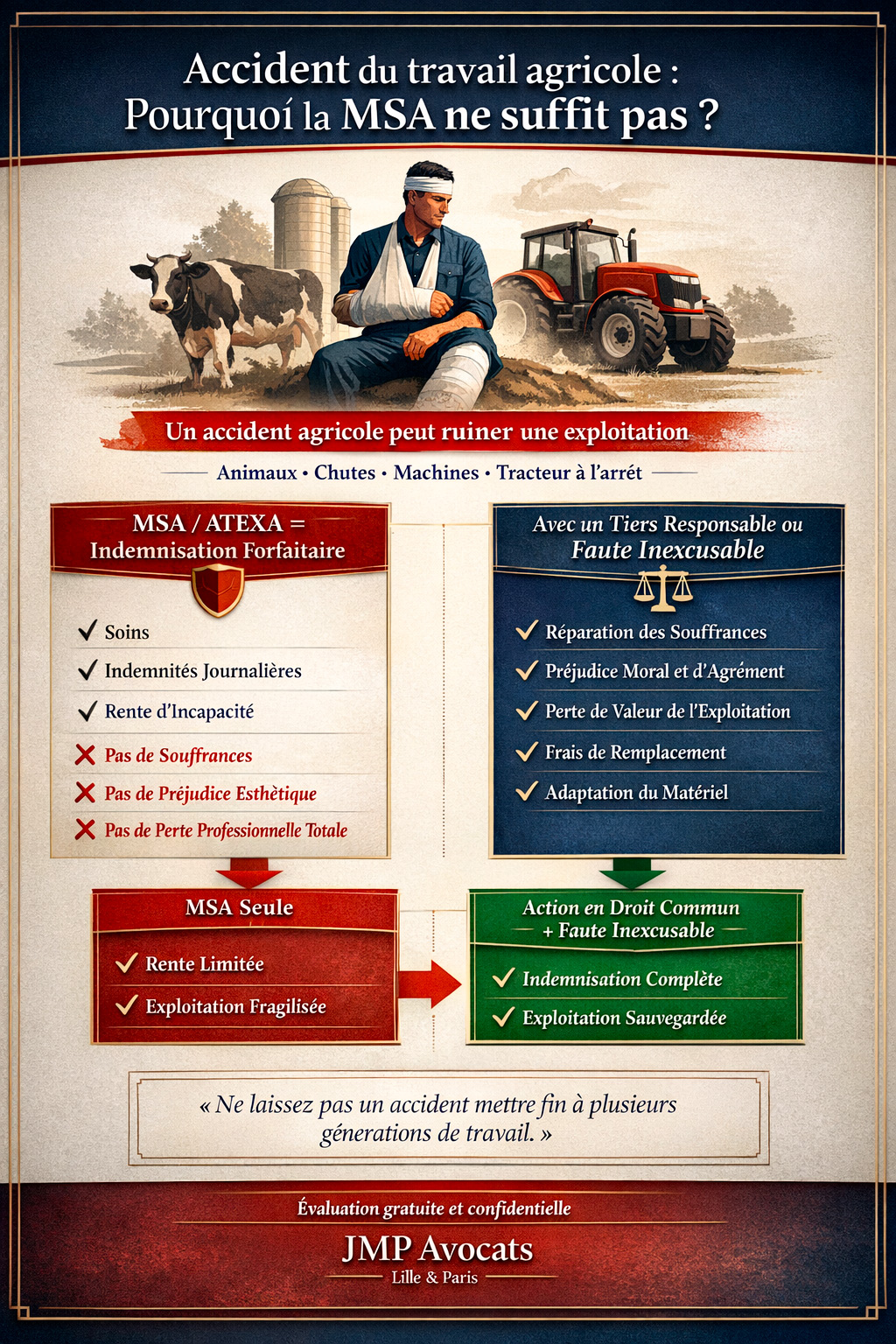 indemnisation MSA pour agriculteurs accident&eacute;s