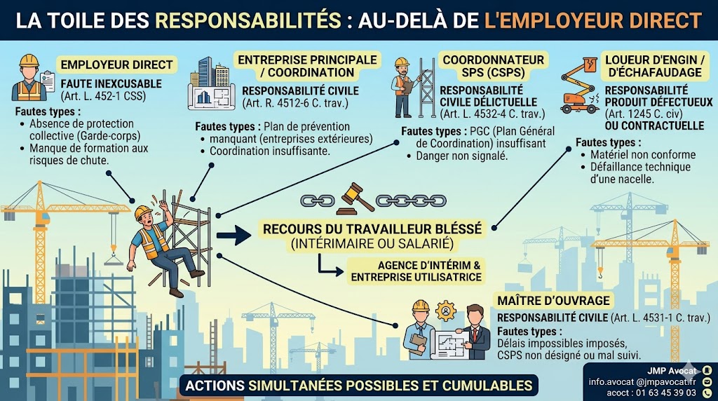 accident btp responsabilit&eacute;s - infographie