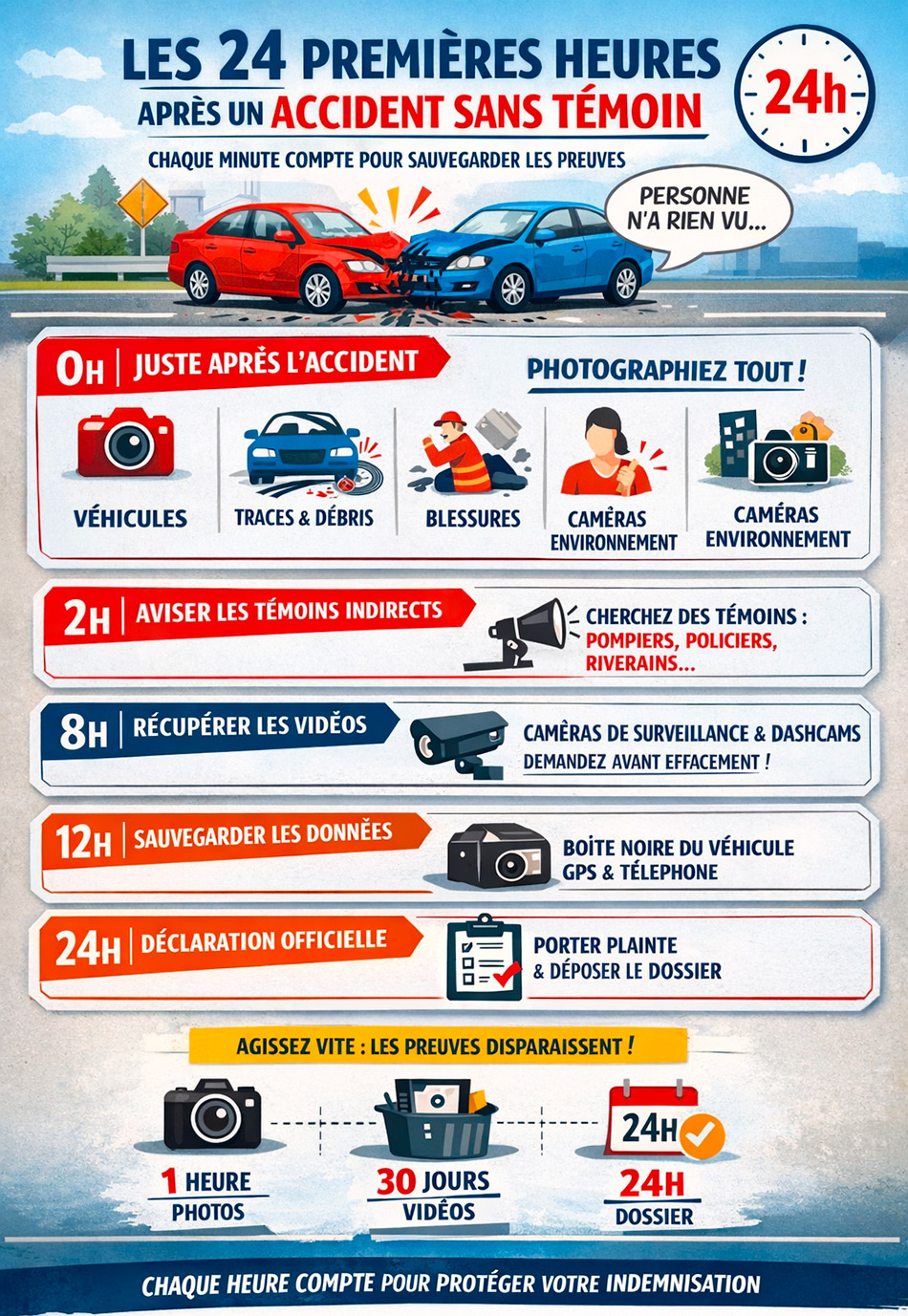 infographie accident sans témoins