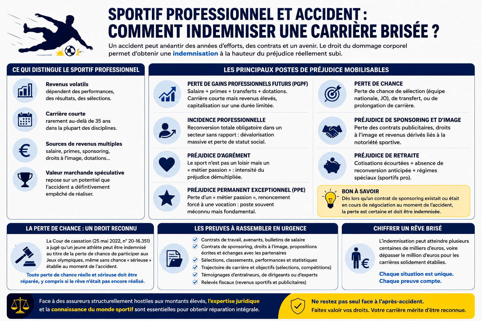 accident sportif professionnel infographie