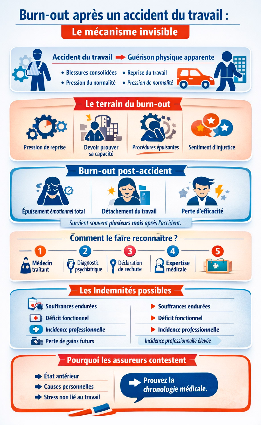 infographie burn out au travail