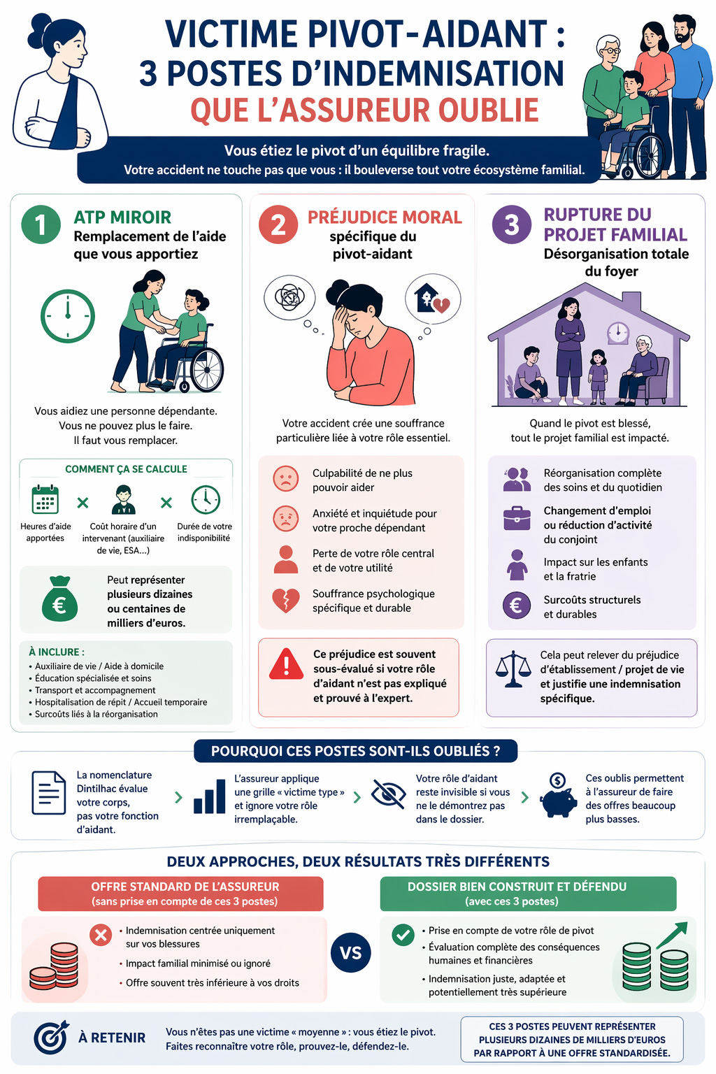 victime pivot aidant accident infographie
