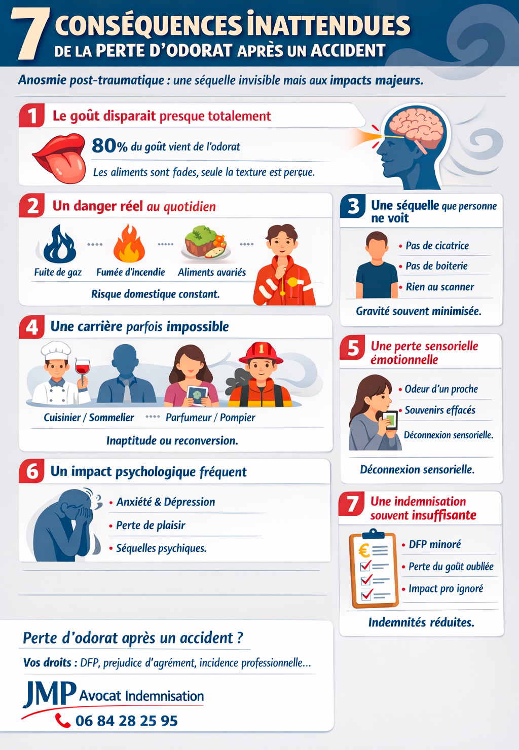 infographie anosmie - indemnisation