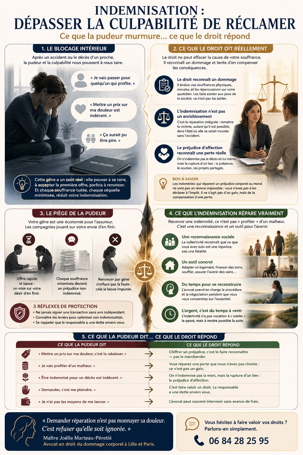 infographie culpabilité et indemnisation