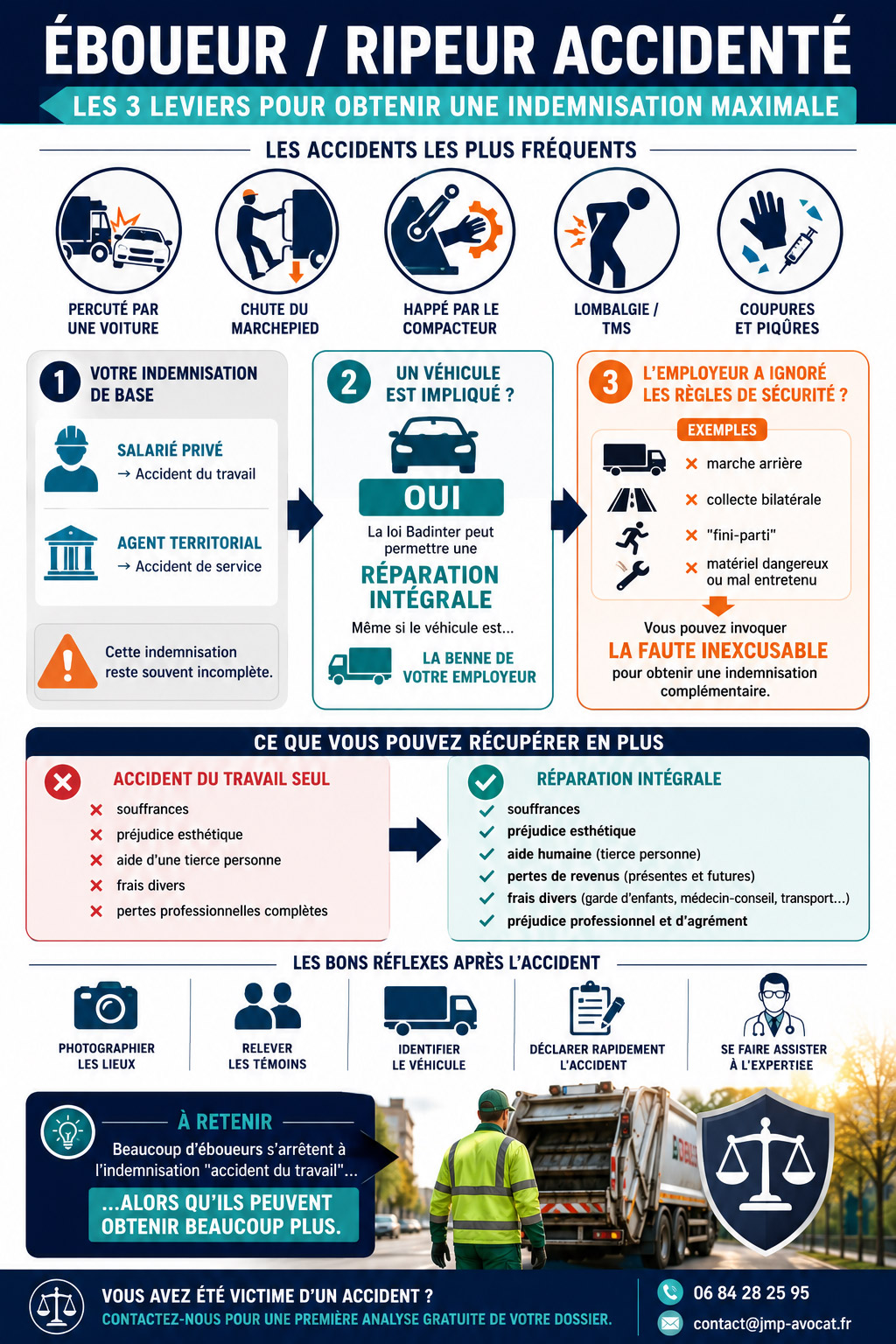 &eacute;boueur ripeur indemnisation