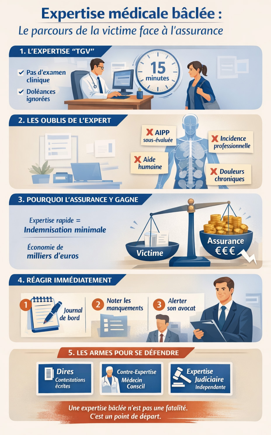 infographie expertise médicale bâclée