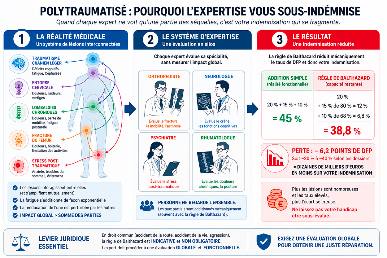 infographie polytraumatis&eacute;s & indemnisation