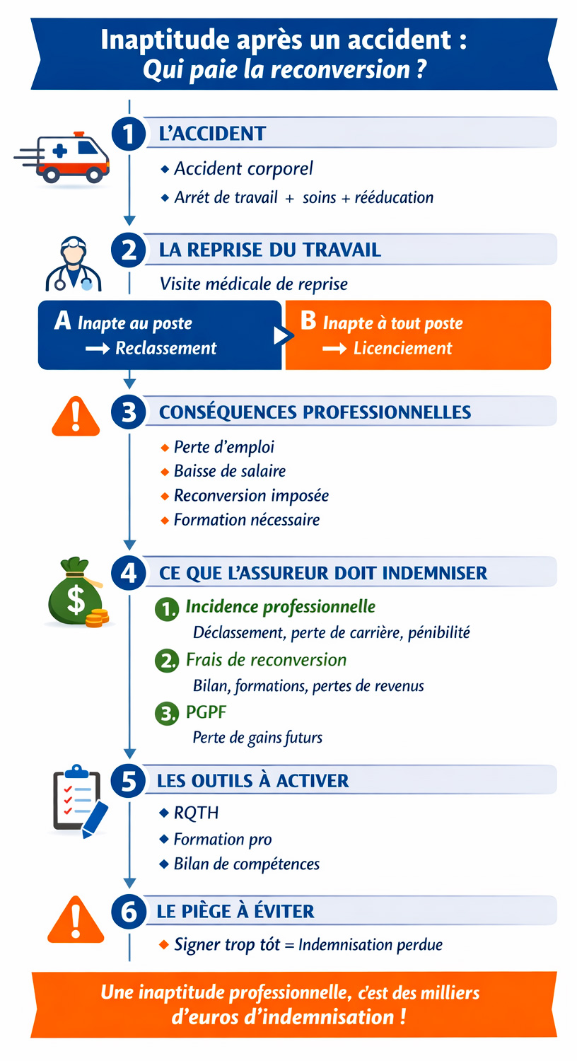 infographie inaptitude reconversion