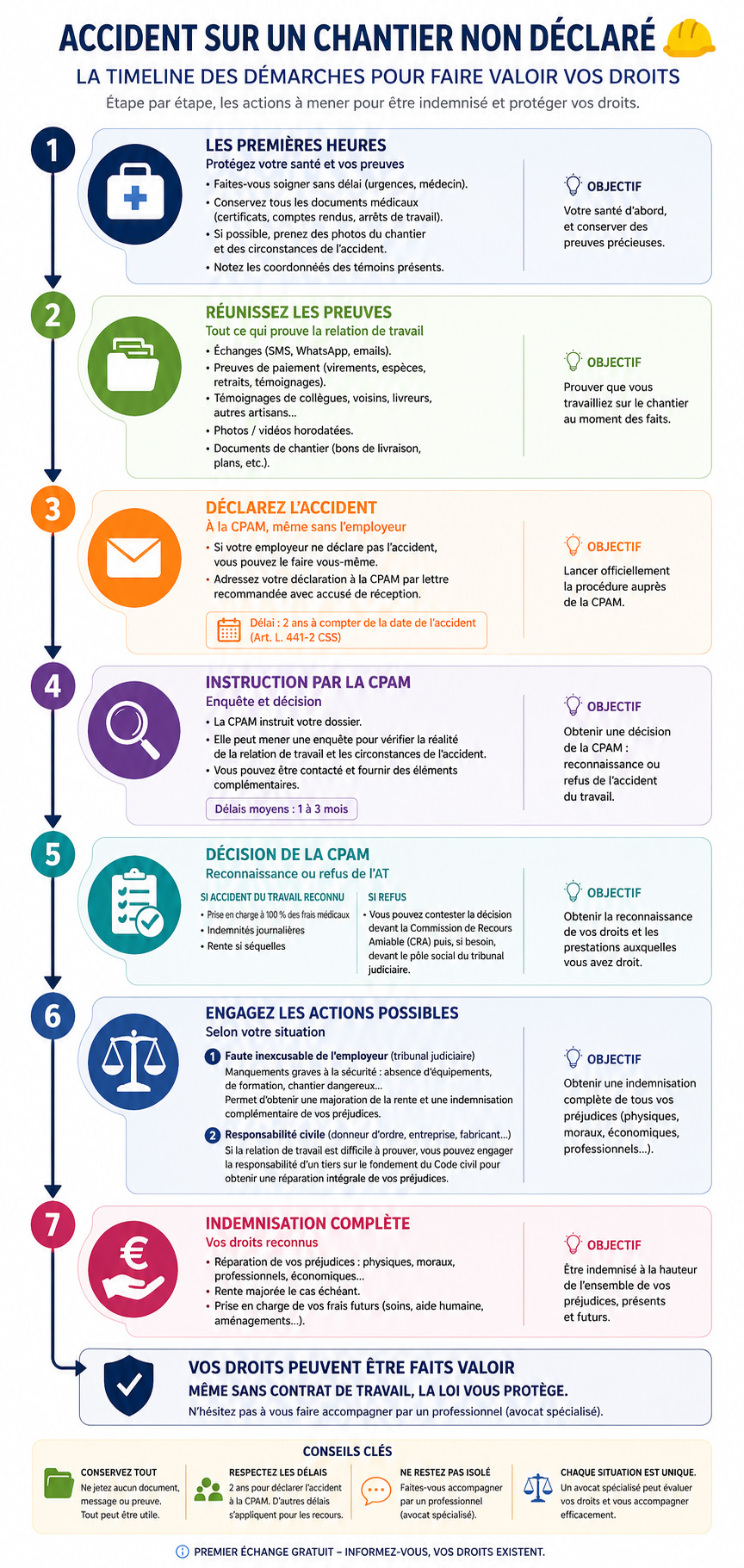 Infographie travail au noir accident