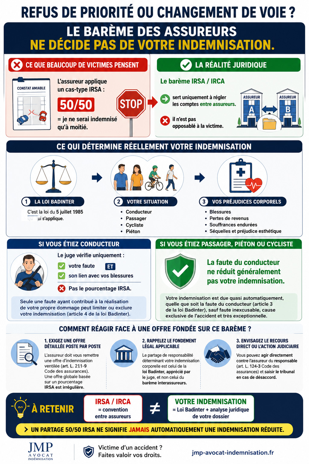 infographie refus de priorité accident