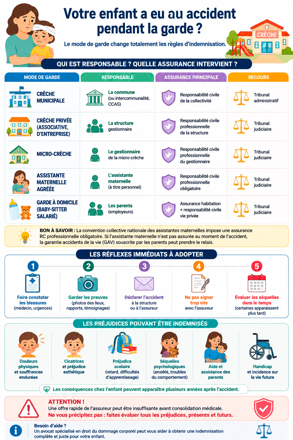 infographie accident enfant crêche