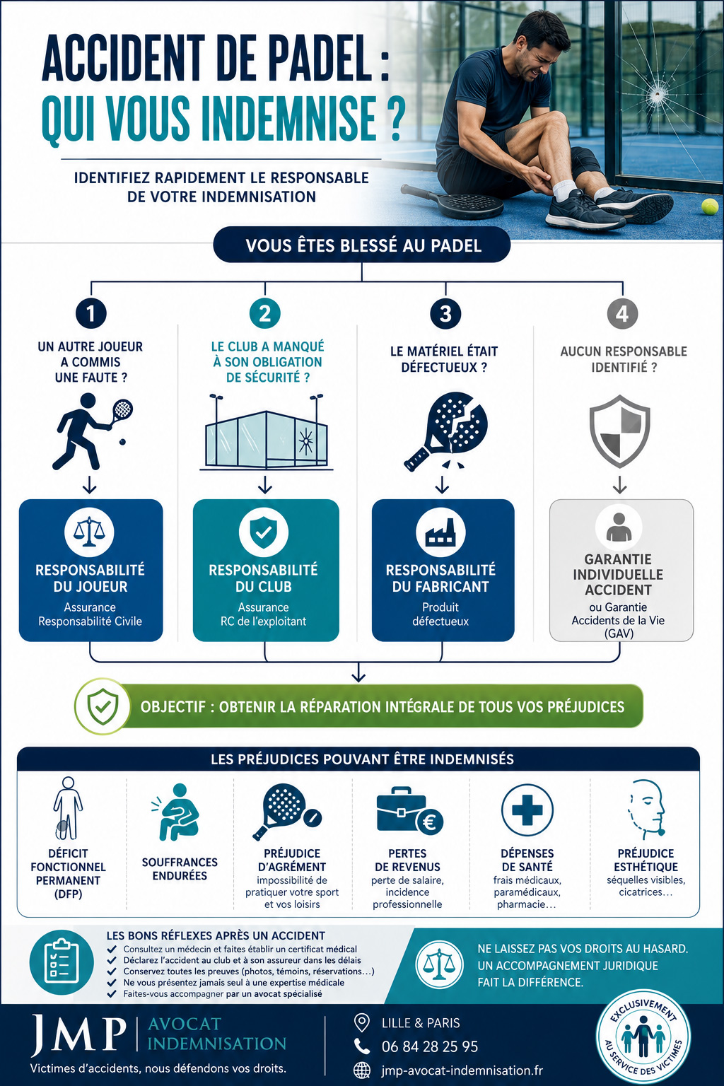 accident padel infographie