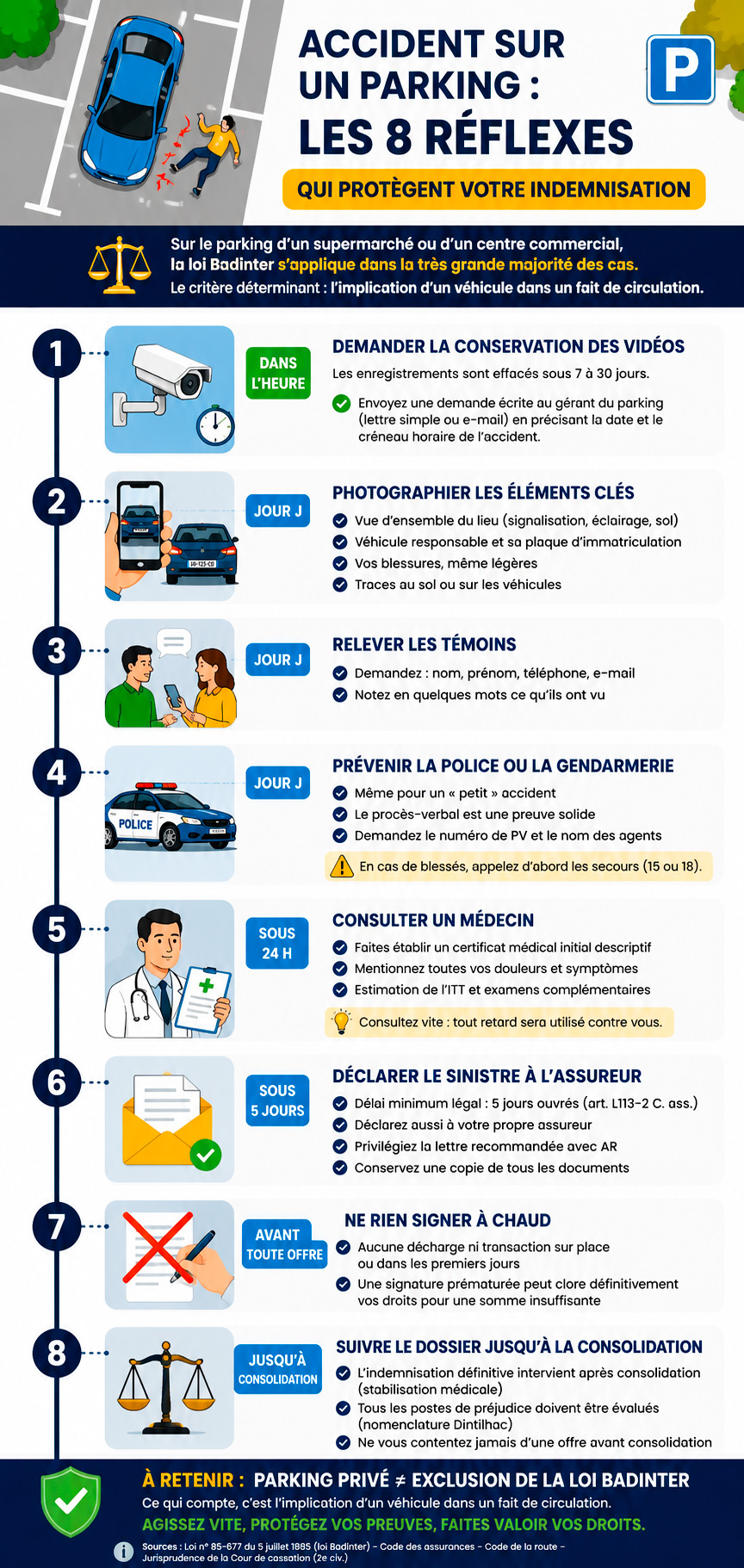 infographie accident de parking 