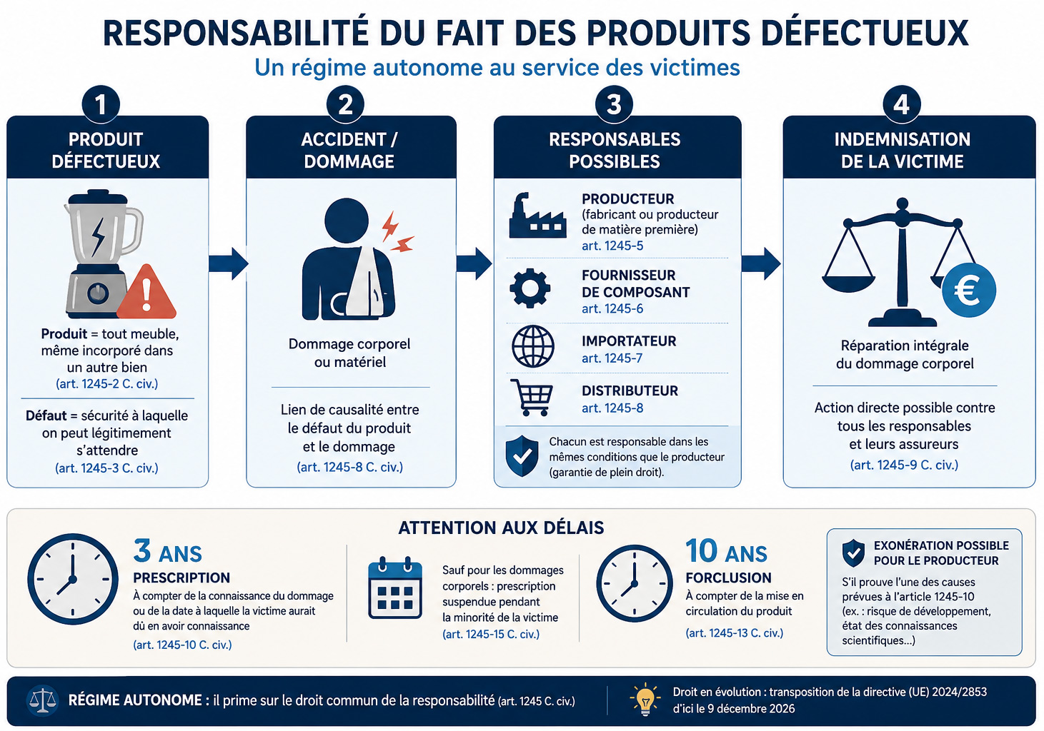 infographie accident cause produit d&eacute;fecteux