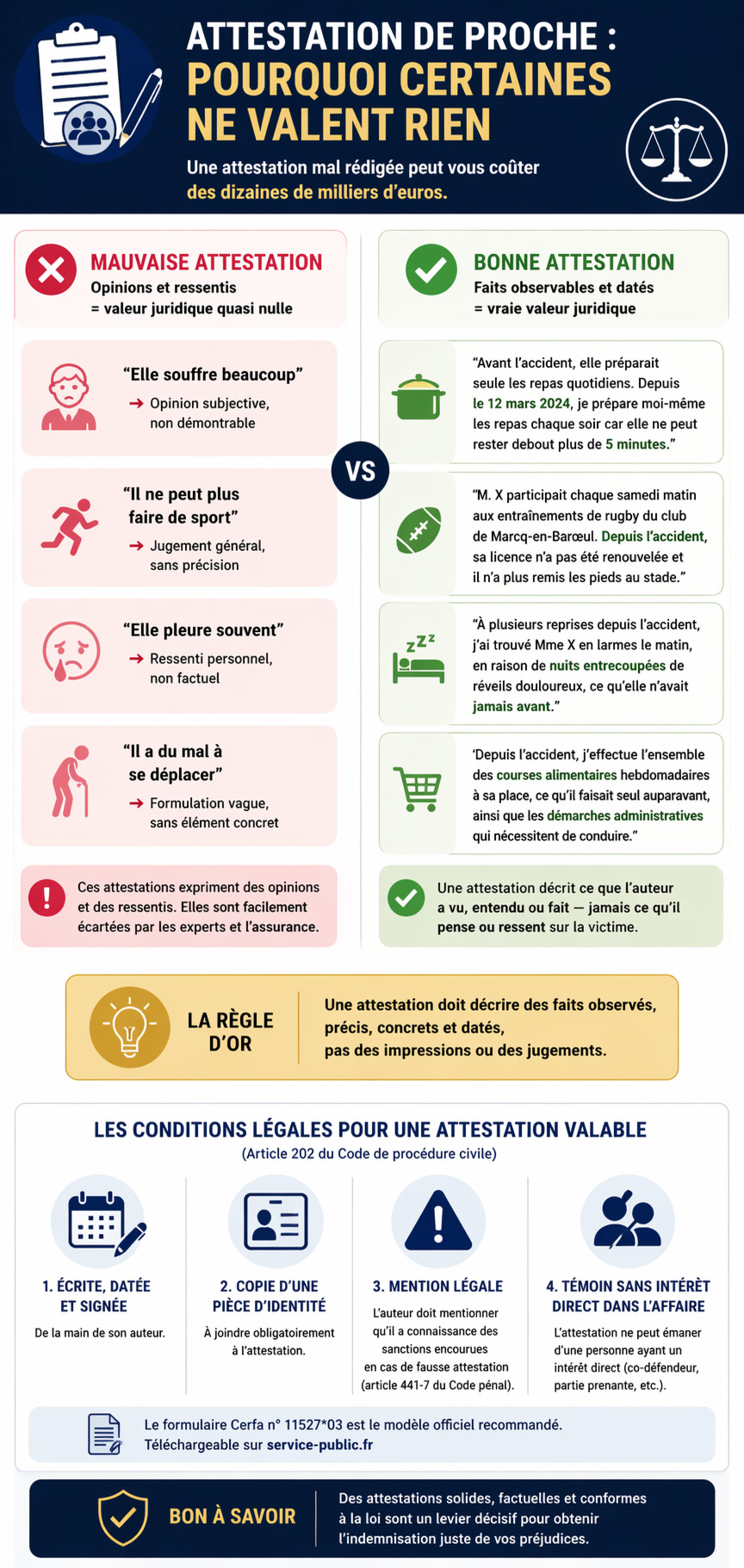infographie t&eacute;moignages de prochaes quelle valeur ?