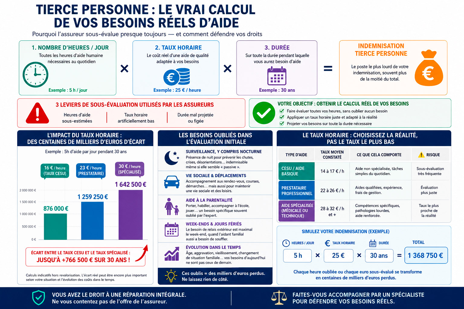 infographie co&ucirc;t r&eacute;el de la tierce personne