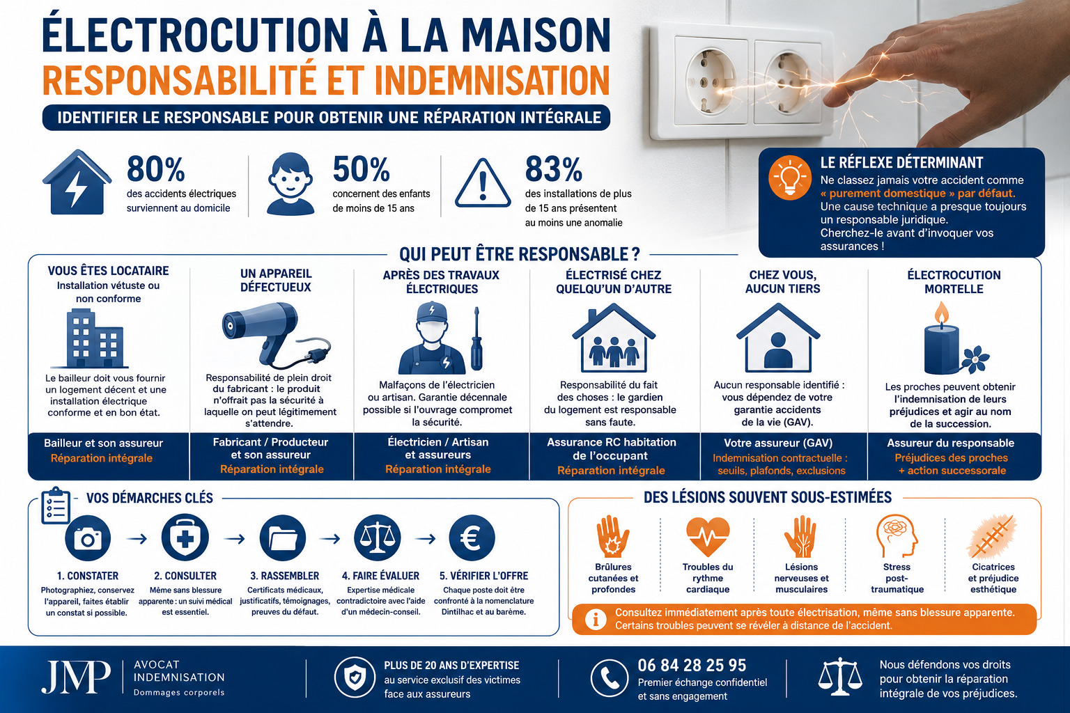 infographie électrocution indemnisation