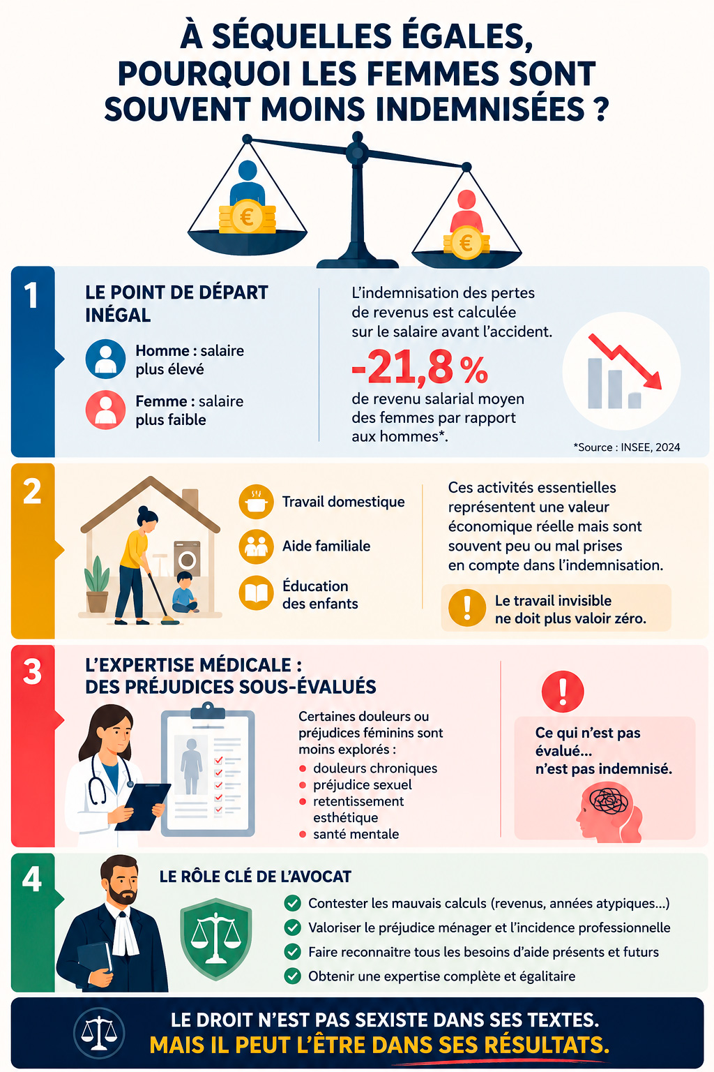 infographie - indemnisation hommes femmes in&eacute;galit&eacute;s