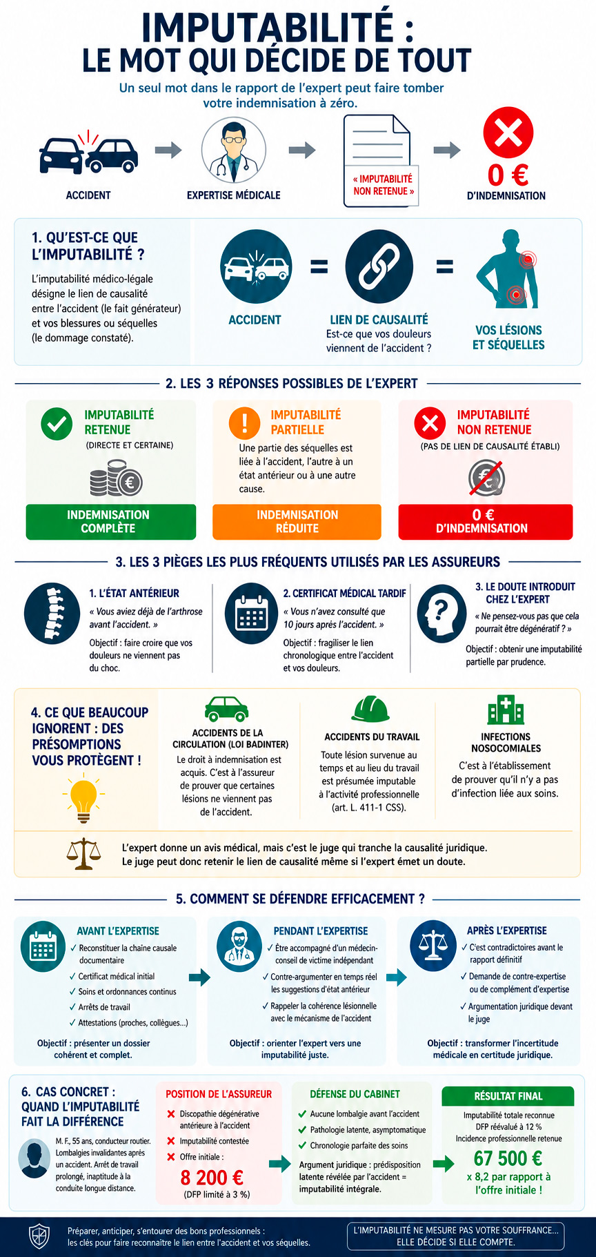 infographie imputabilit&eacute; dommages corporels