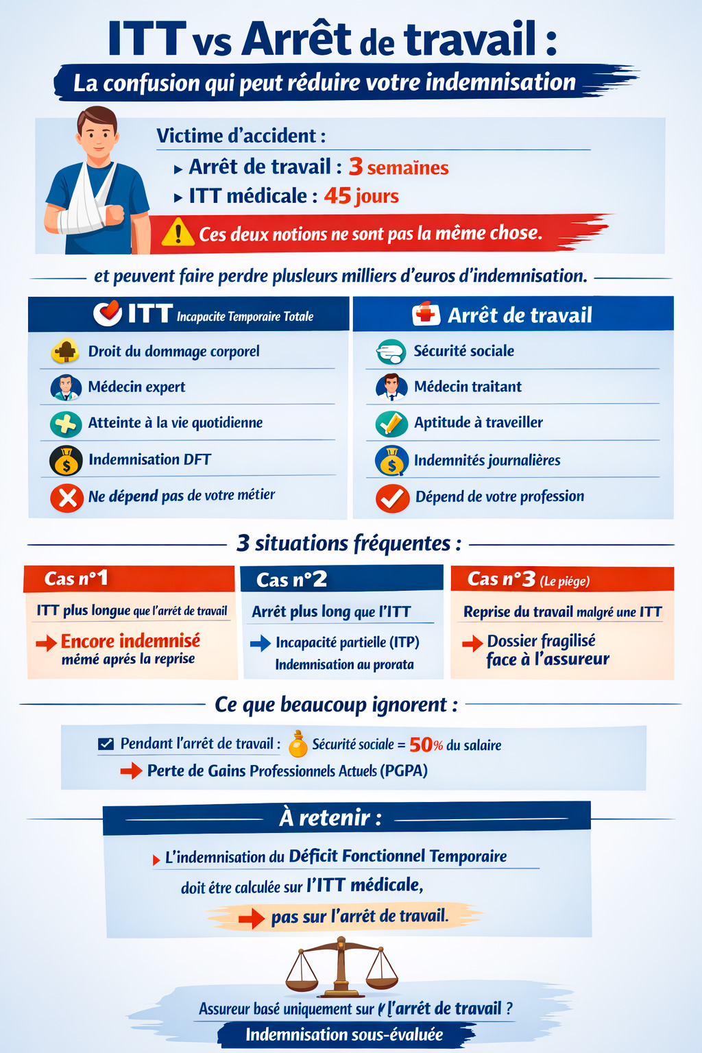 ITT différente de Arrêt de Travail