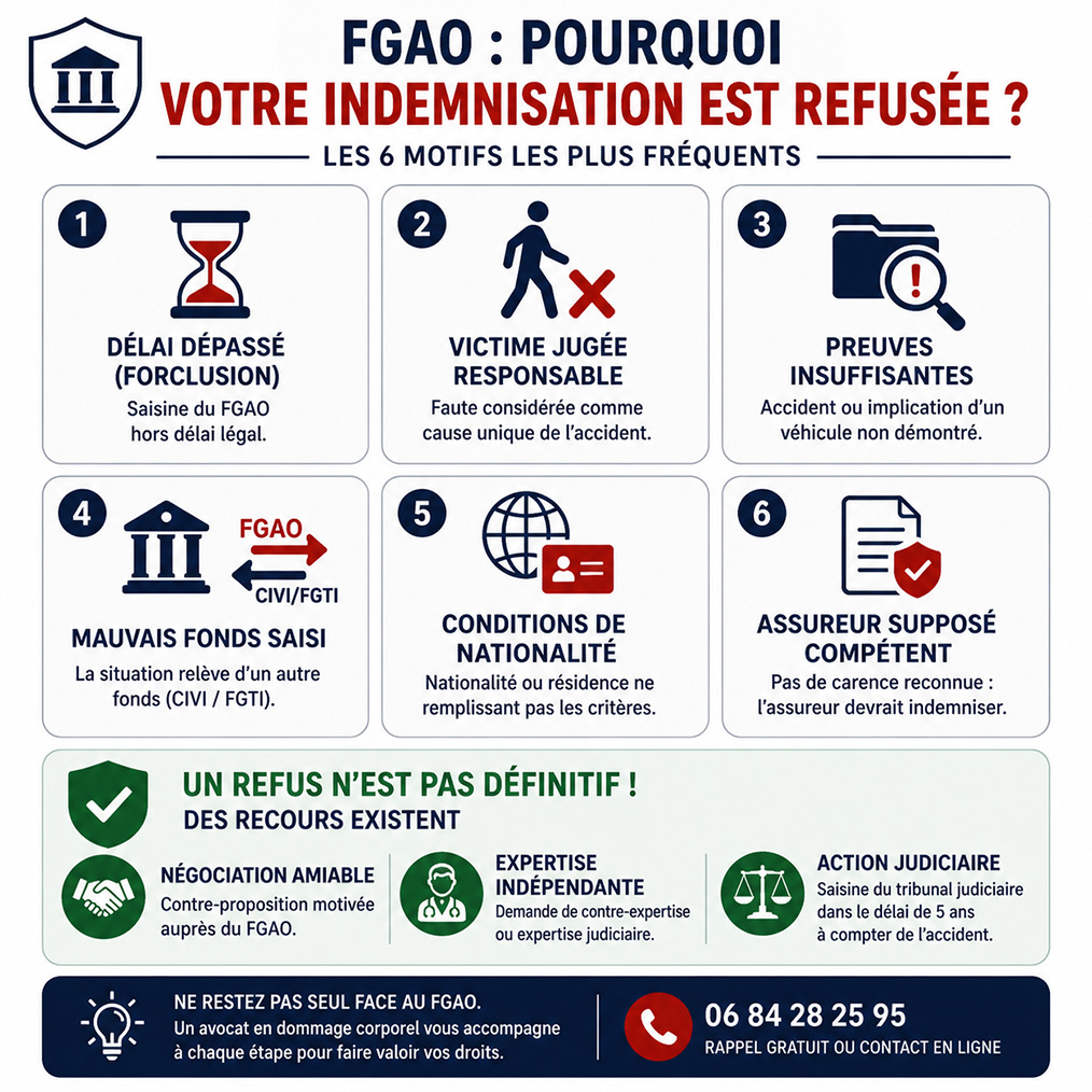 infographie - cas refus FGAO - recours