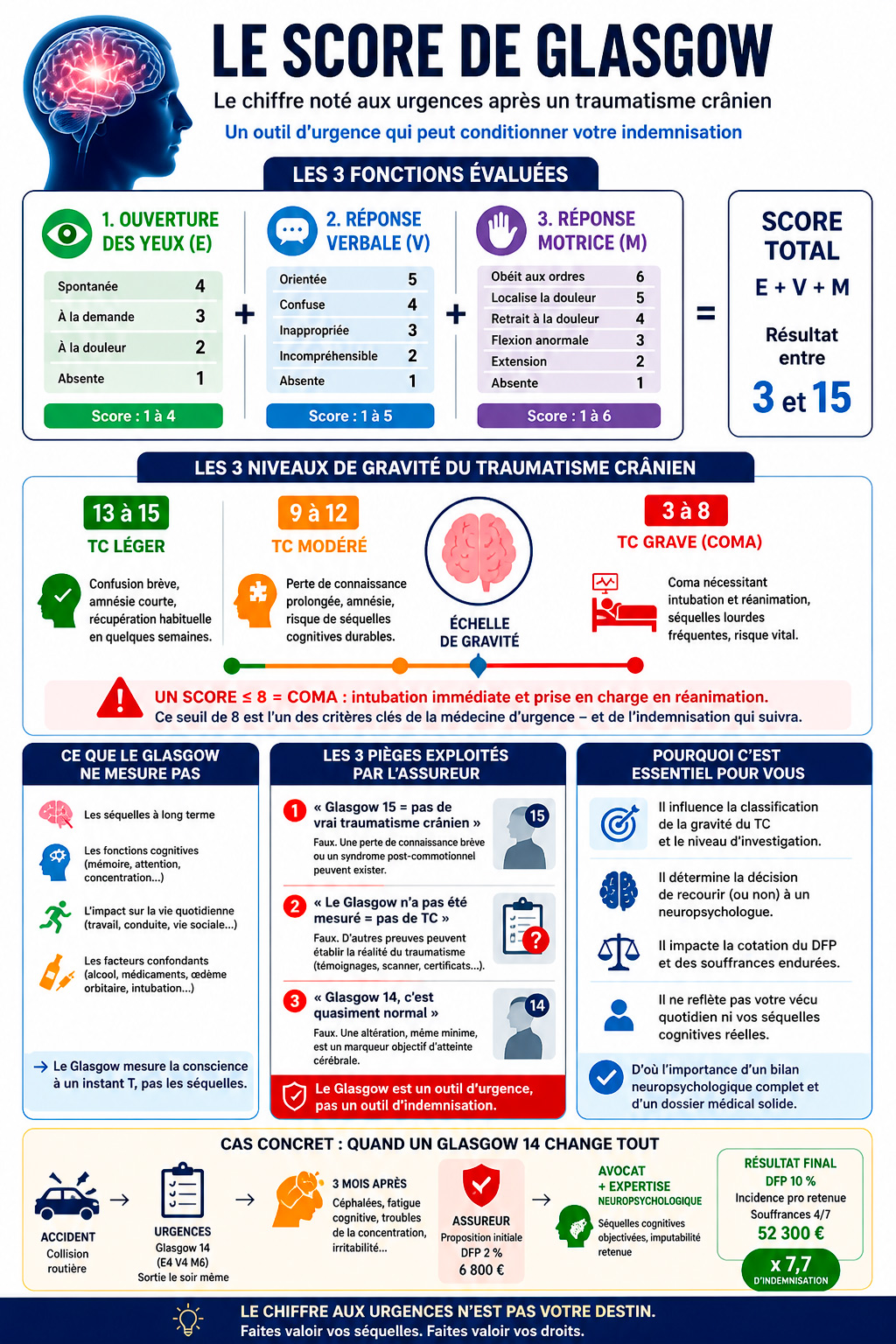 infographie score de glasgow