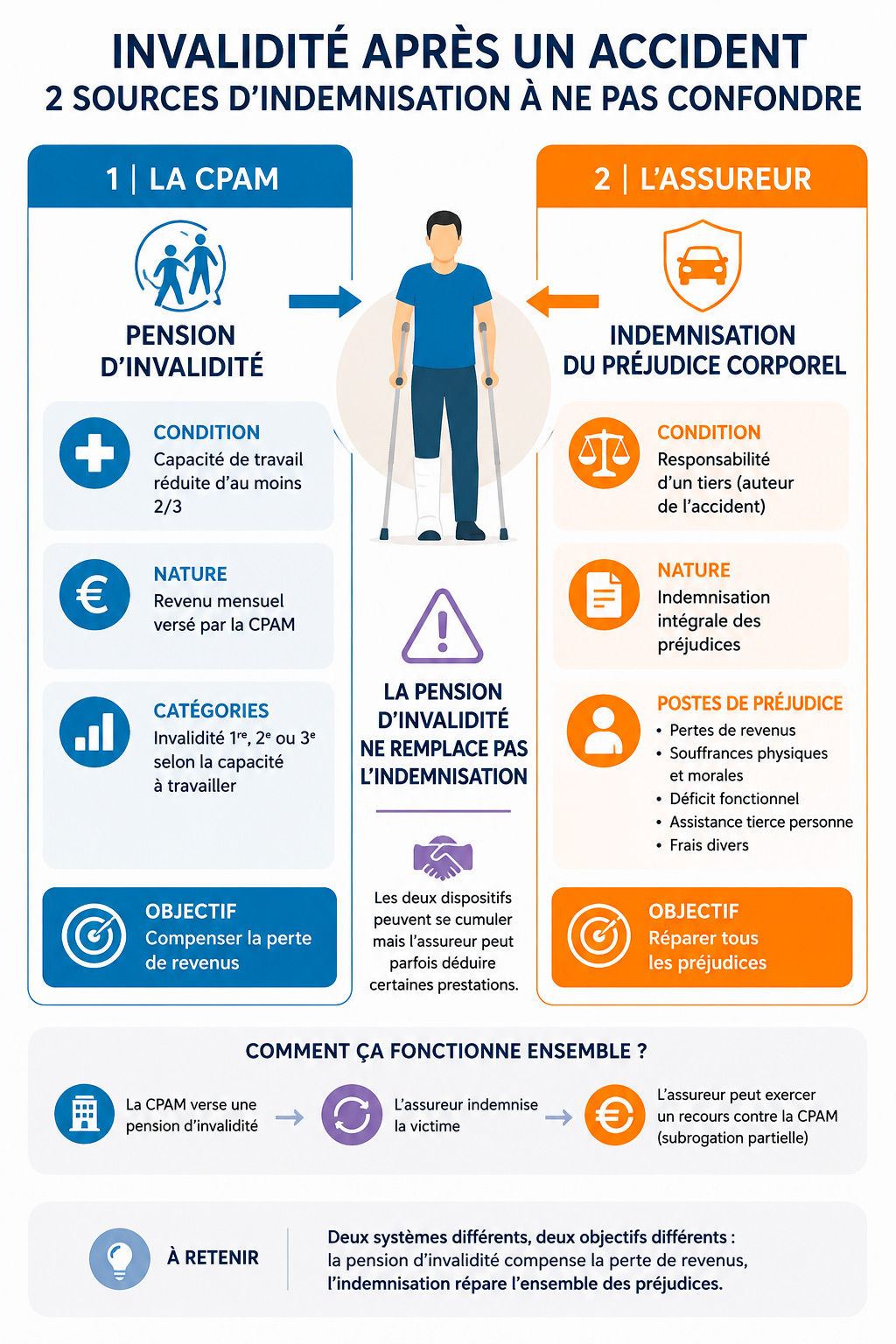 invalidit&eacute; apr&egrave;s accident indemnisation 