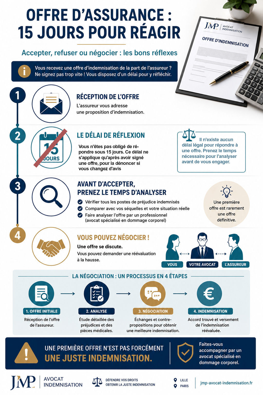 Offre d'assurance : que faire dans les 15 jours - infographie