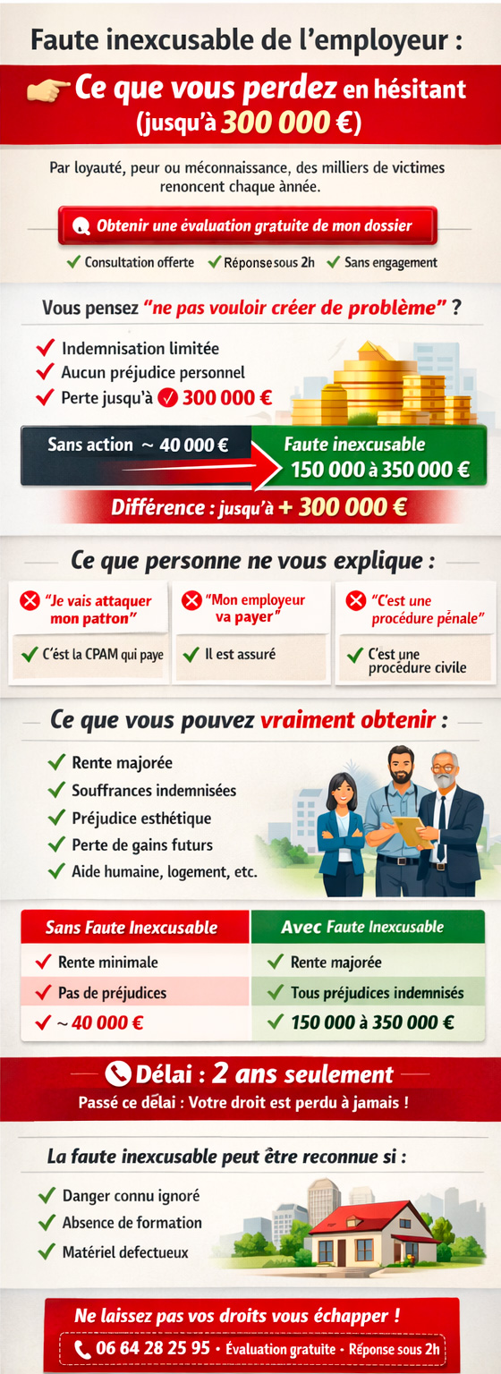 fauter inexcusable retenue ou pas