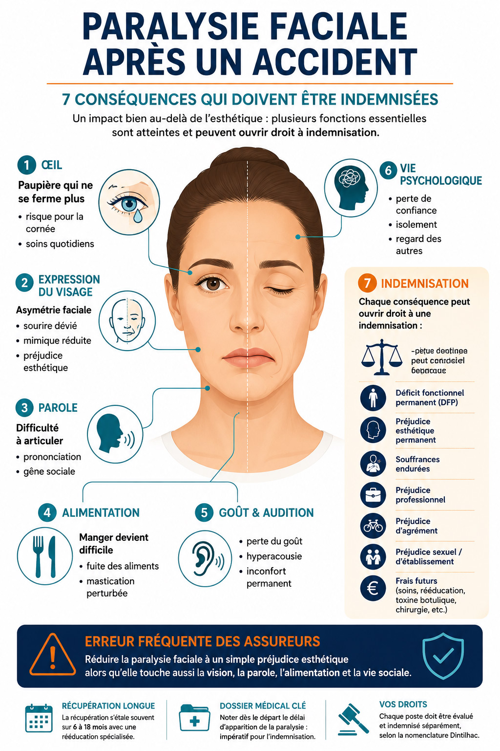 infographie paralysie faciale