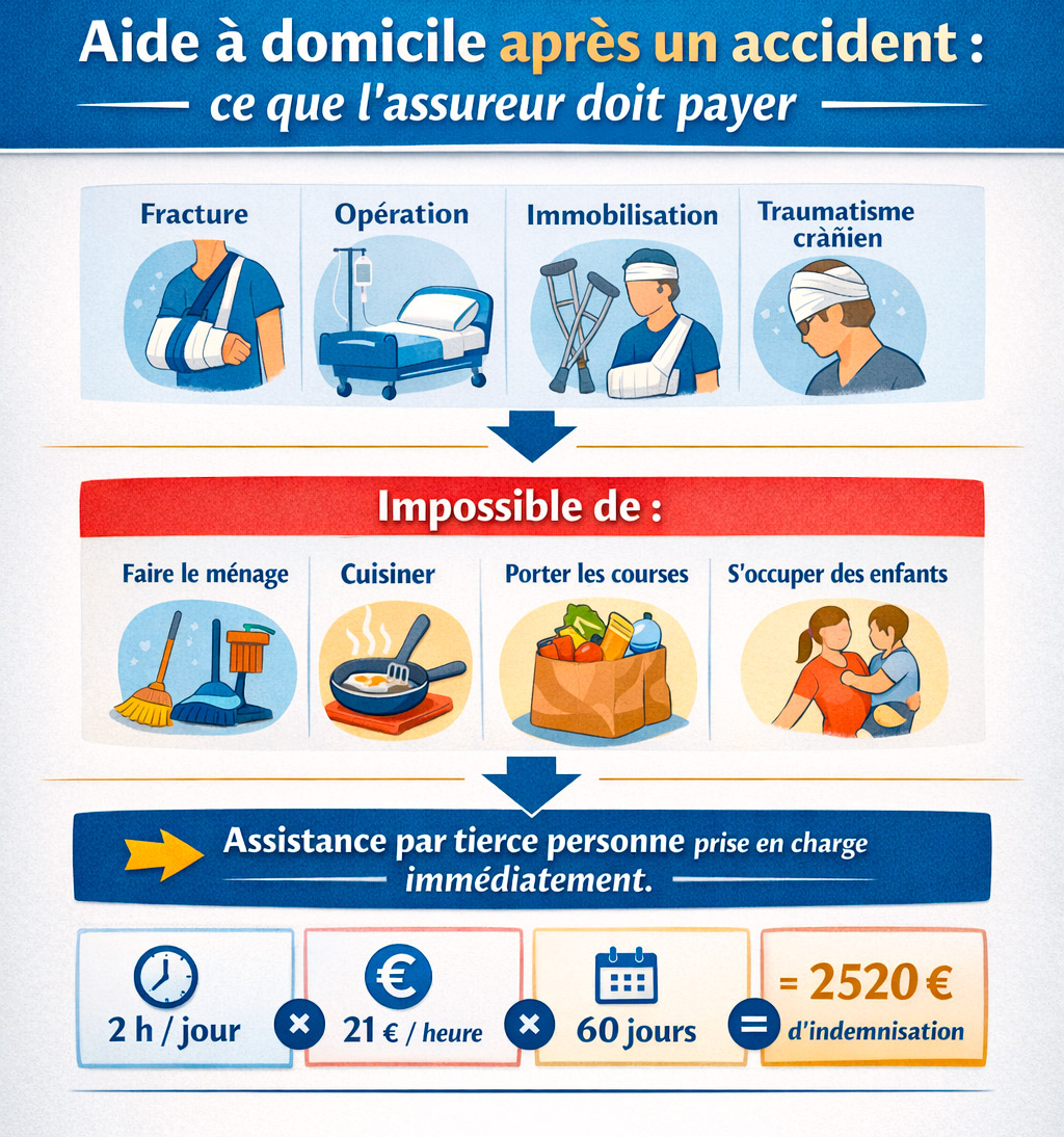 infographie aide &agrave; domicile accident corporel