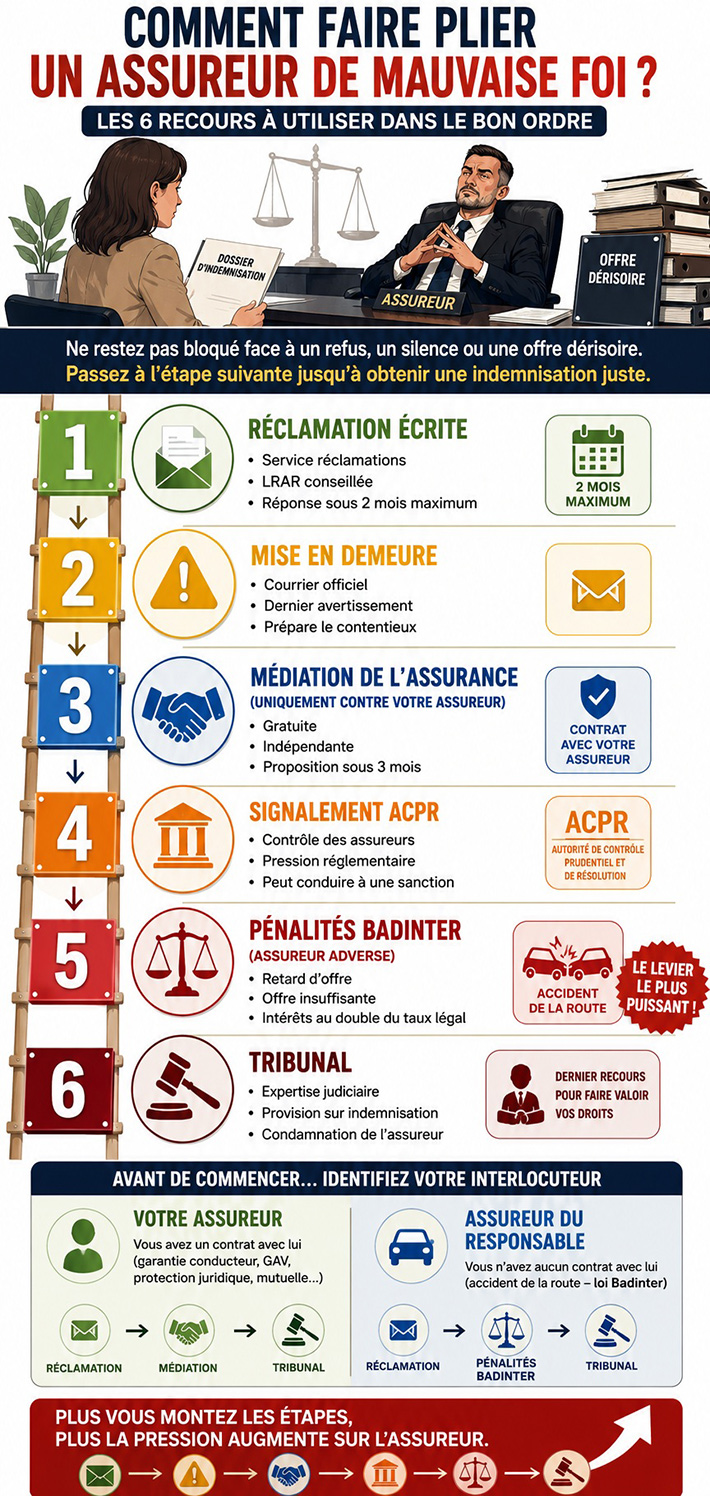 recours contre assurance accident corporel