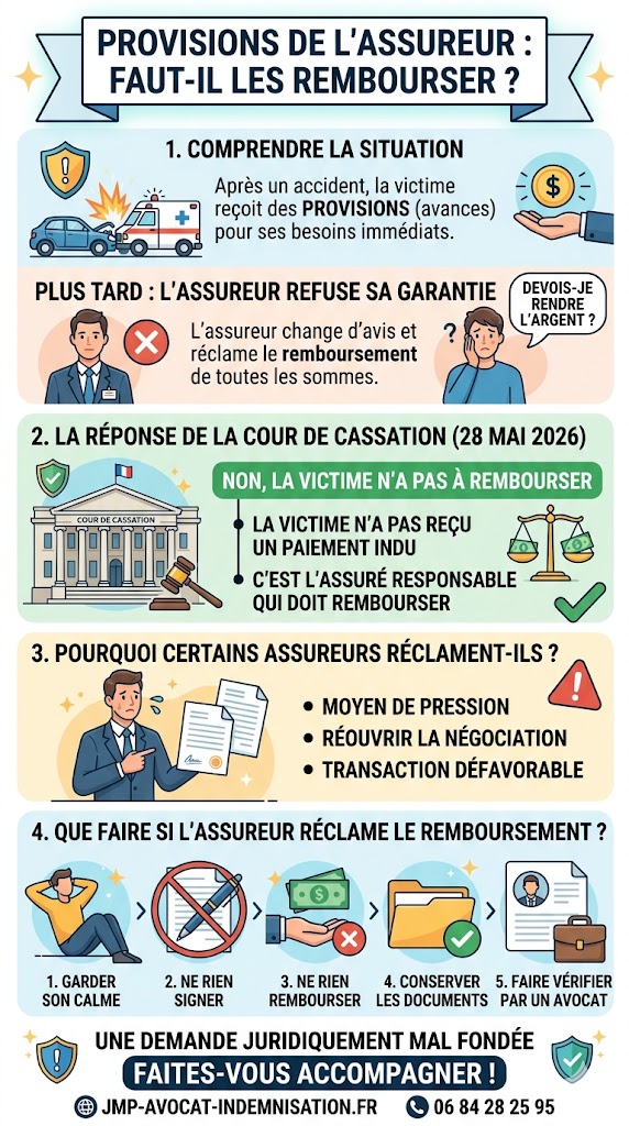 infographie rembourser provisions